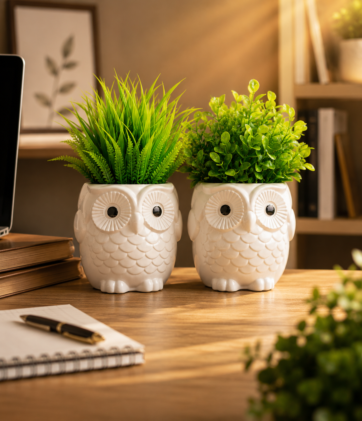 Cute Owl Planter Pot Set
