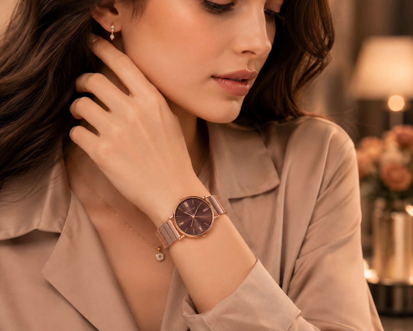 Aurabelle Mocha Luxe Watch