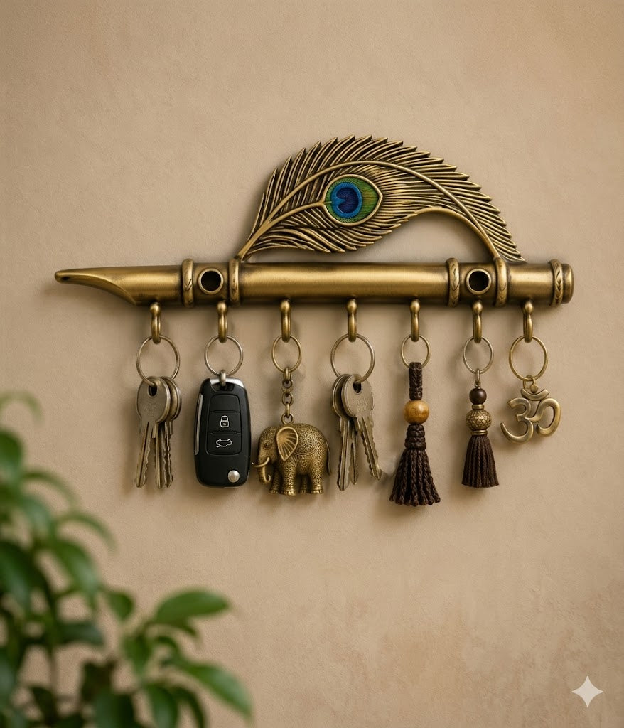 Flute Shape Key Holder Wall Decor