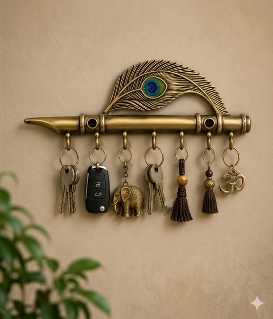 Flute Shape Key Holder Wall Decor