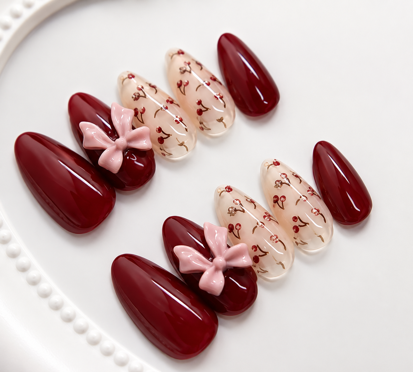 Cherry Blush Luxe Nails