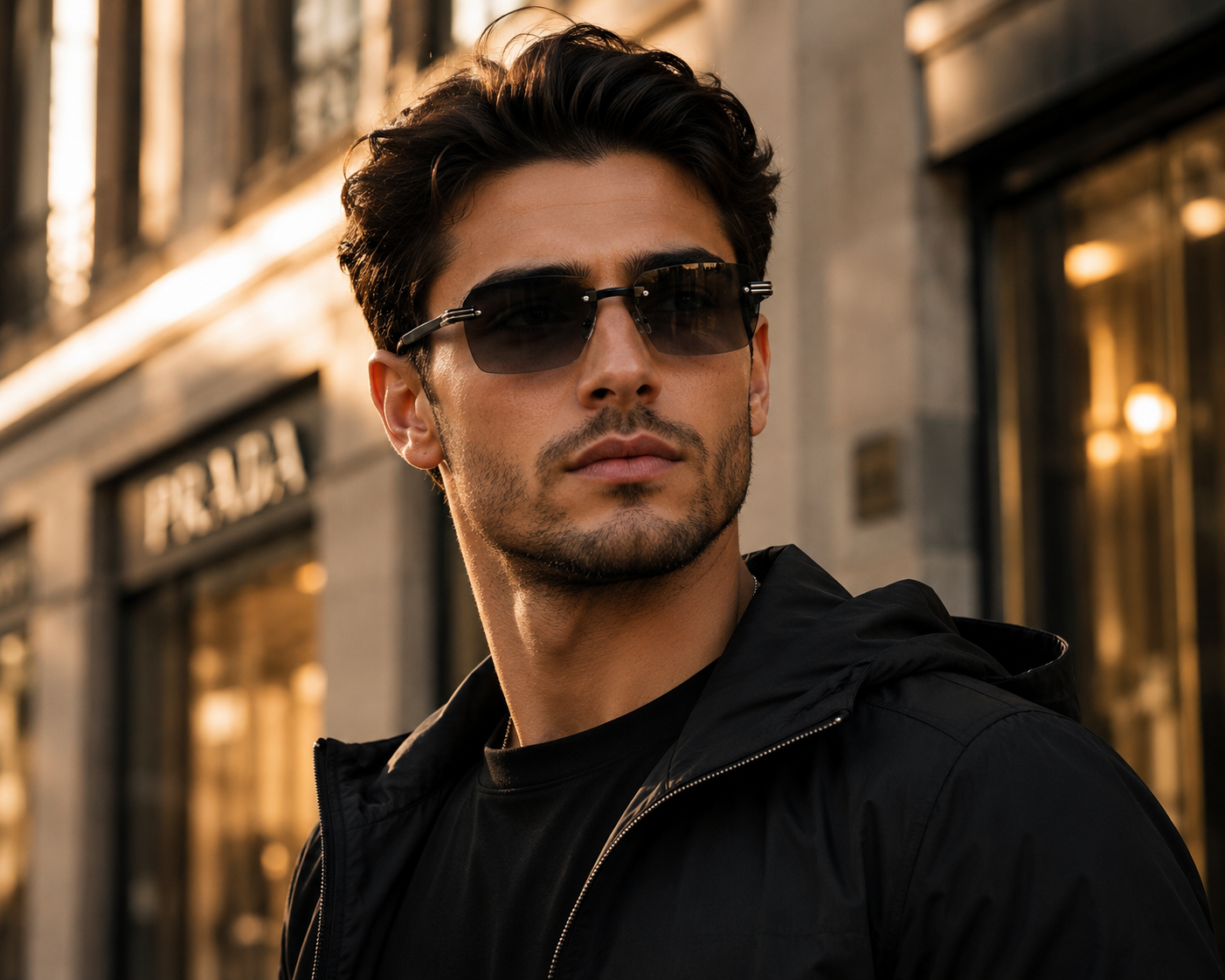 Premium Rimless Rectangular UV Protection Sunglasses