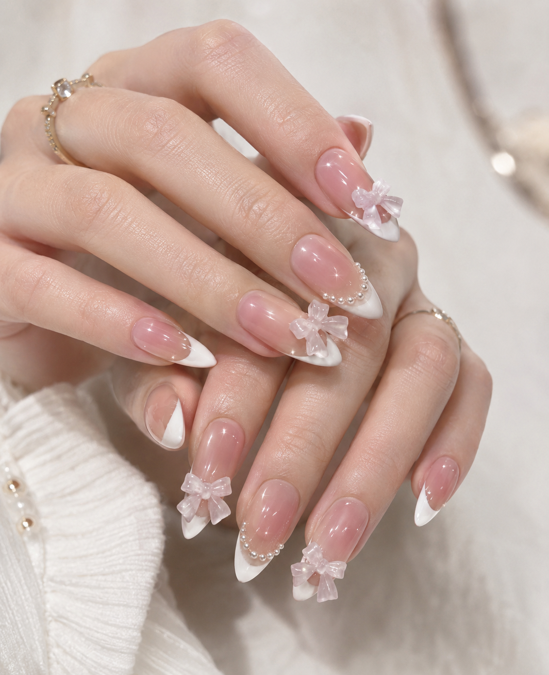 Pearl French Luxe Nails