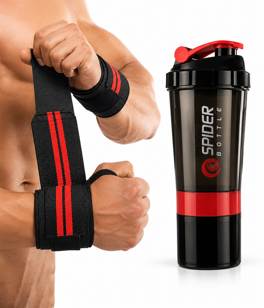 Gym Wrist Wrap & Shaker Combo