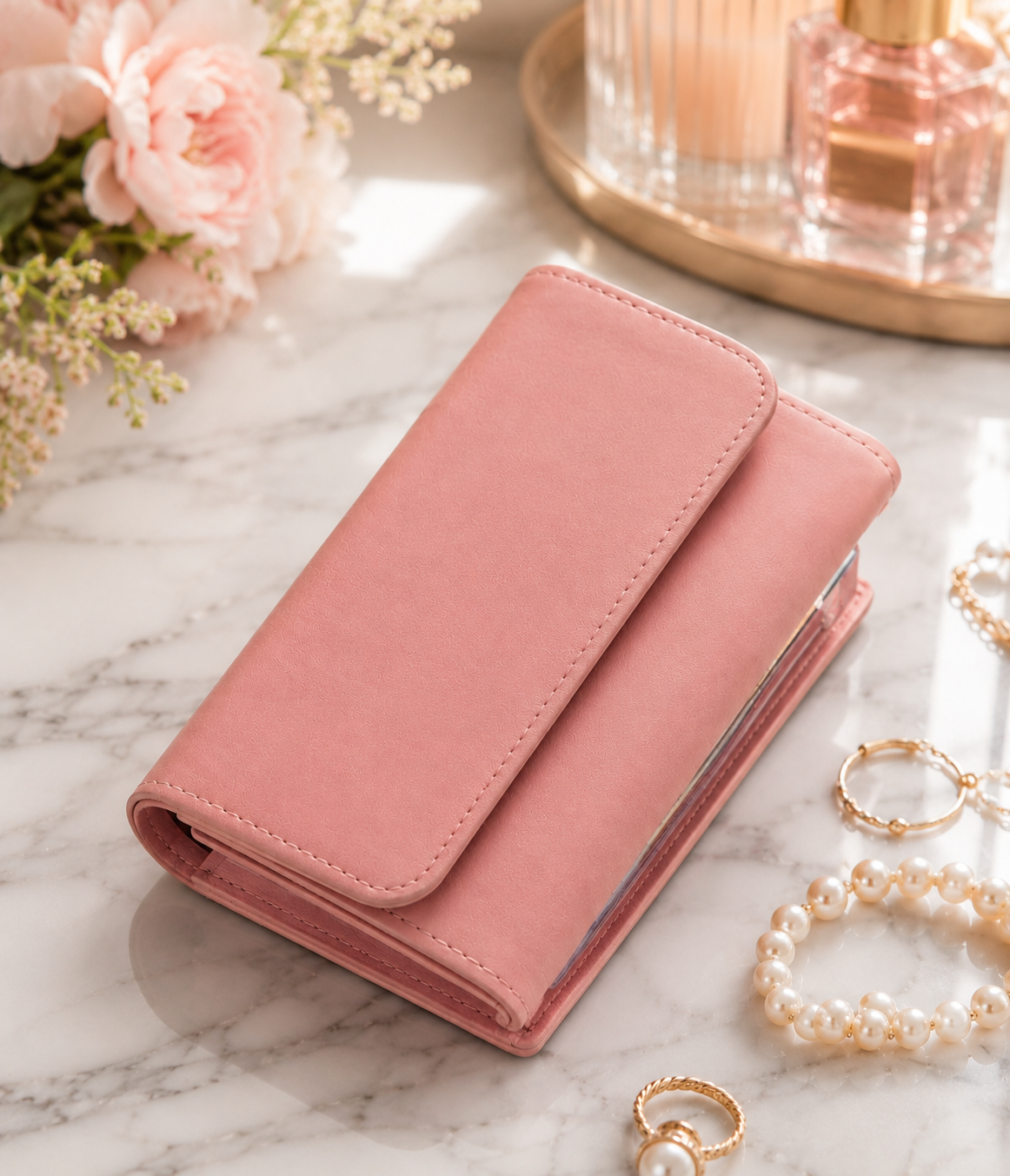 Blush Aura Fold Wallet