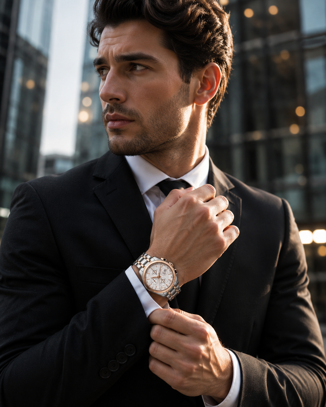 ChronoLux Elite Dual-Tone Watch