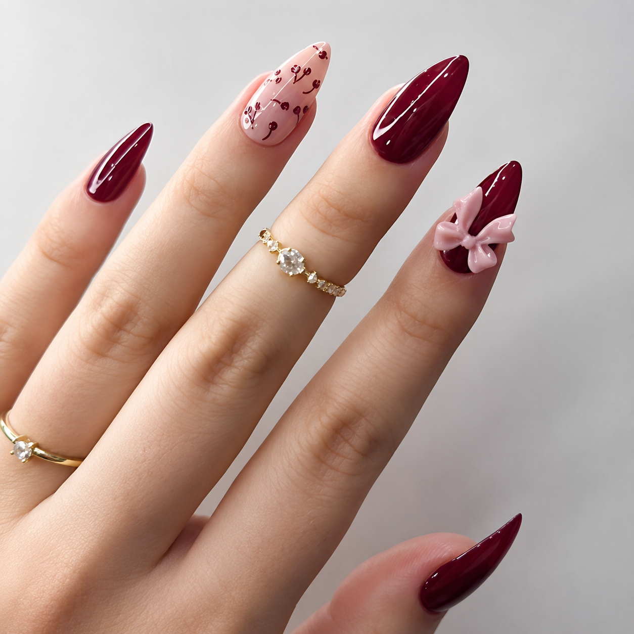 Cherry Blush Luxe Nails