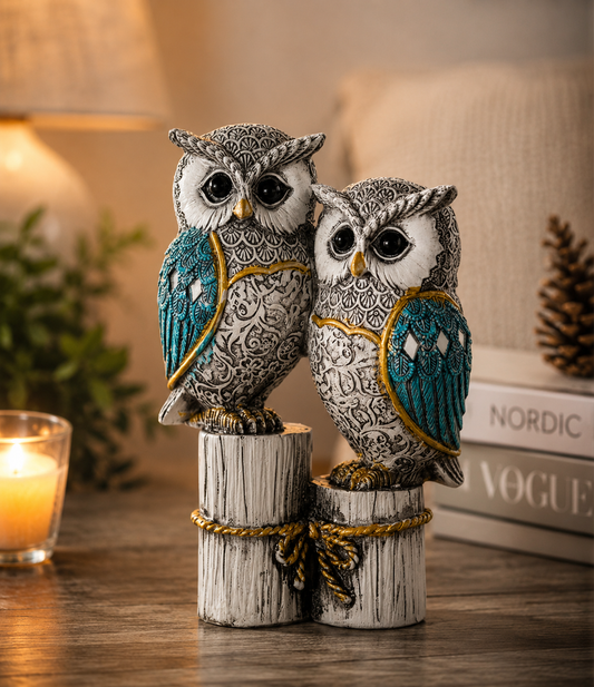 Luxury Owl Statue Table Decor