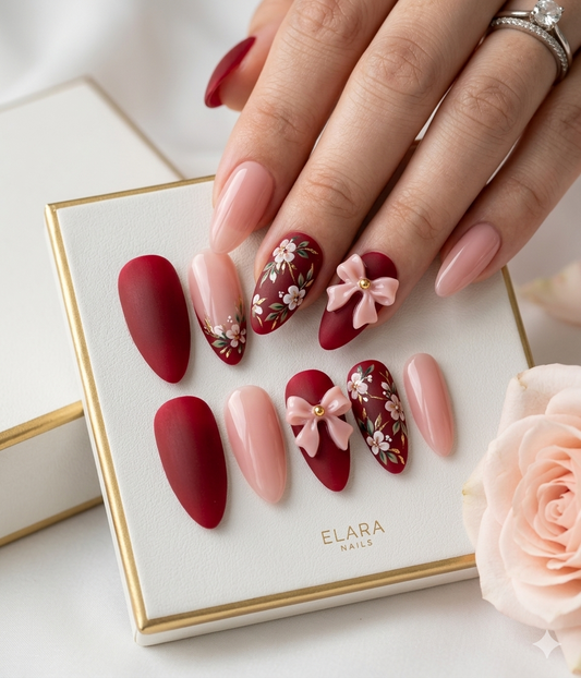 Cherry Blush Luxe Nails