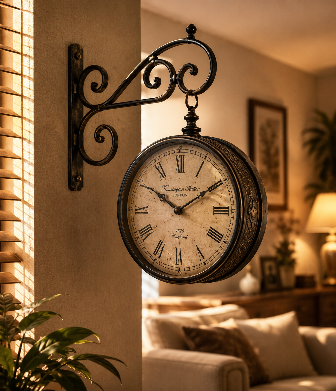Vintage Railway Station Wall Clock