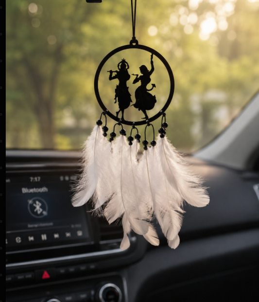 Radha Krishna Car Hanging Dreamcatcher