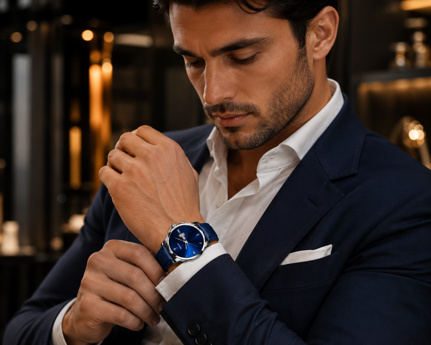 Azure Edge Classic Leather Watch