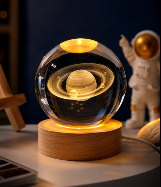 3D Saturn Crystal Ball Lamp