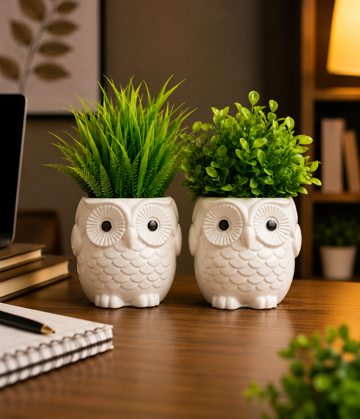 Cute Owl Planter Pot Set