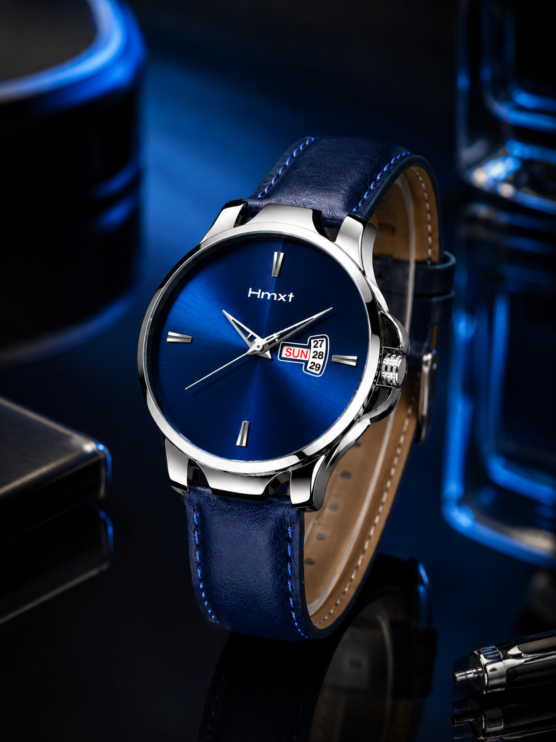Azure Edge Classic Leather Watch