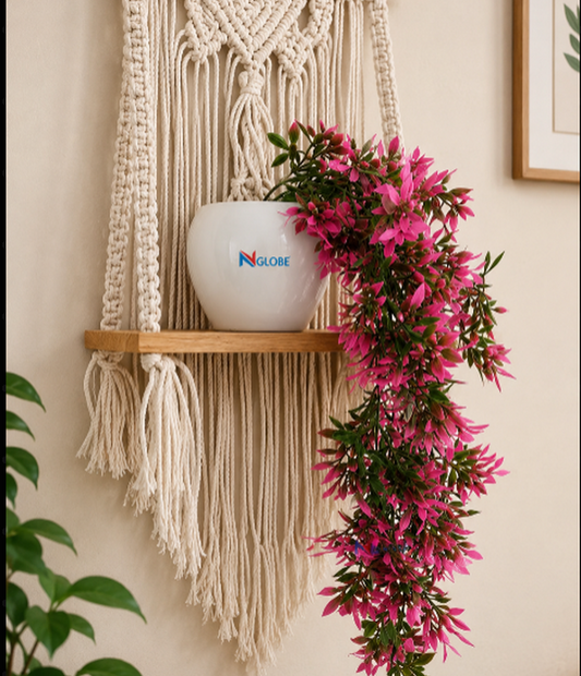Boho Macrame Wall Hanging Shelf