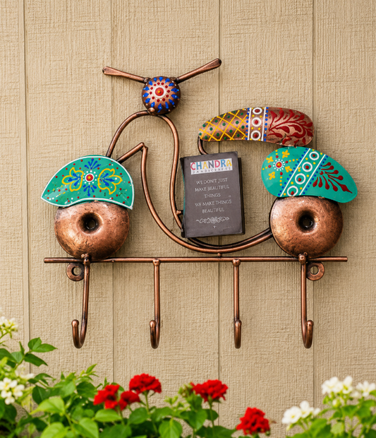 Vintage Scooter Key Holder Wall Decor
