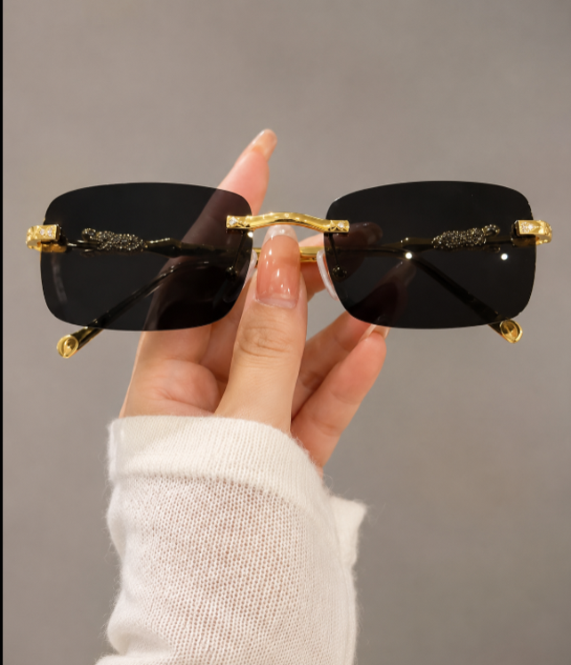 Noir Crystal Edge Sunglasses