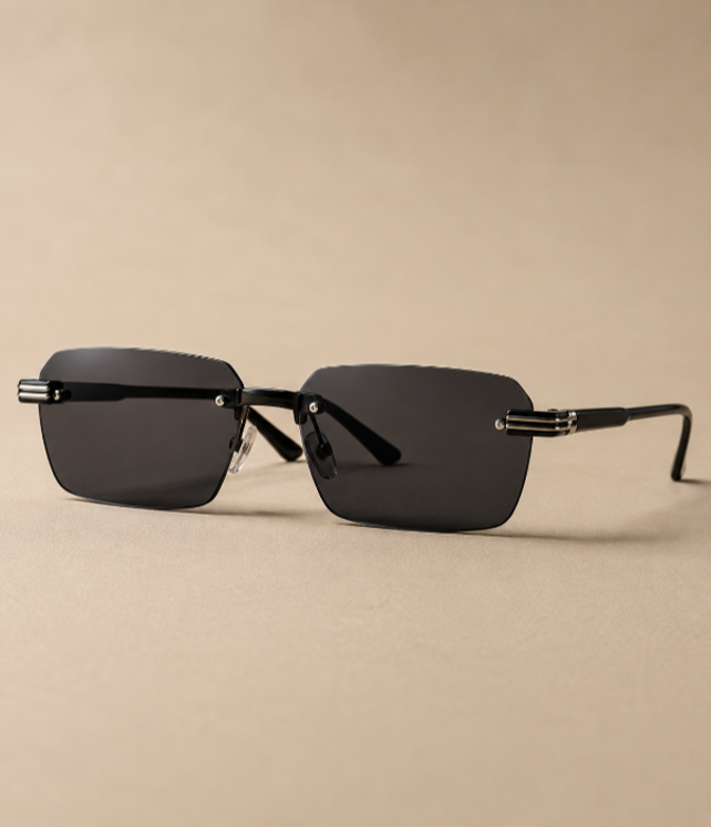 Premium Rimless Rectangular UV Protection Sunglasses