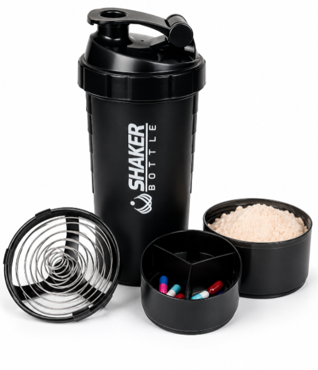 Protein Shaker Bottle with Storage