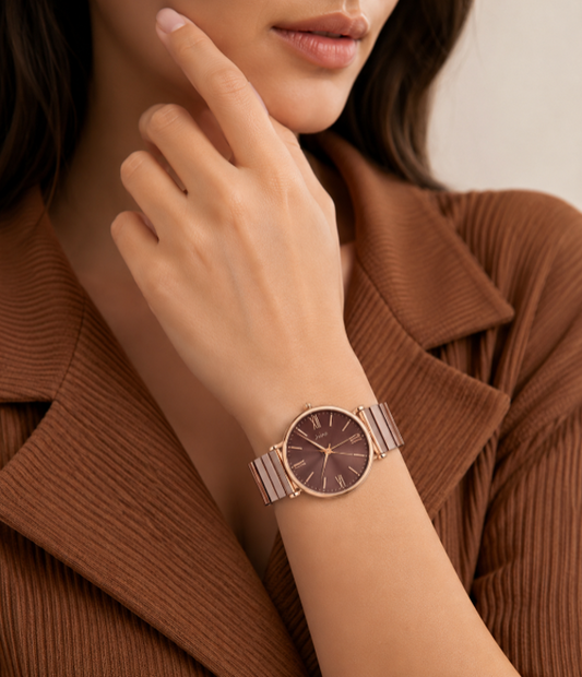 Aurabelle Mocha Luxe Watch