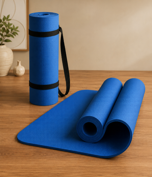 Blue Yoga Exercise Mat